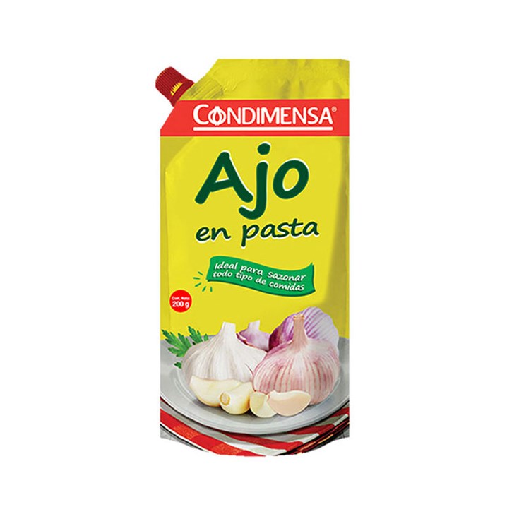 Ajo Pasta Doypack Condimensa 200 Gr