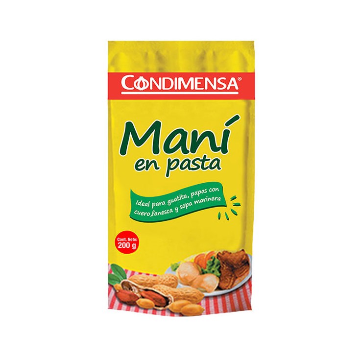 Maní Pasta Doypack Condimensa 200 Gr