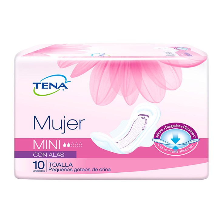 Toalla De Mujer Absorbente Tena Mediano X10 Un