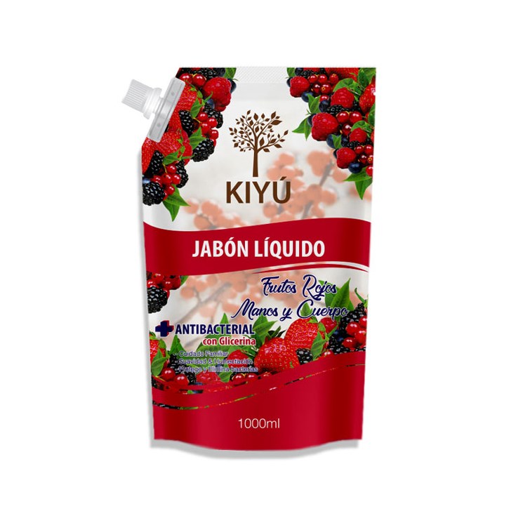 Jabón Líquido Frutos Rojos Kiyú Doy Pack 1 Lt