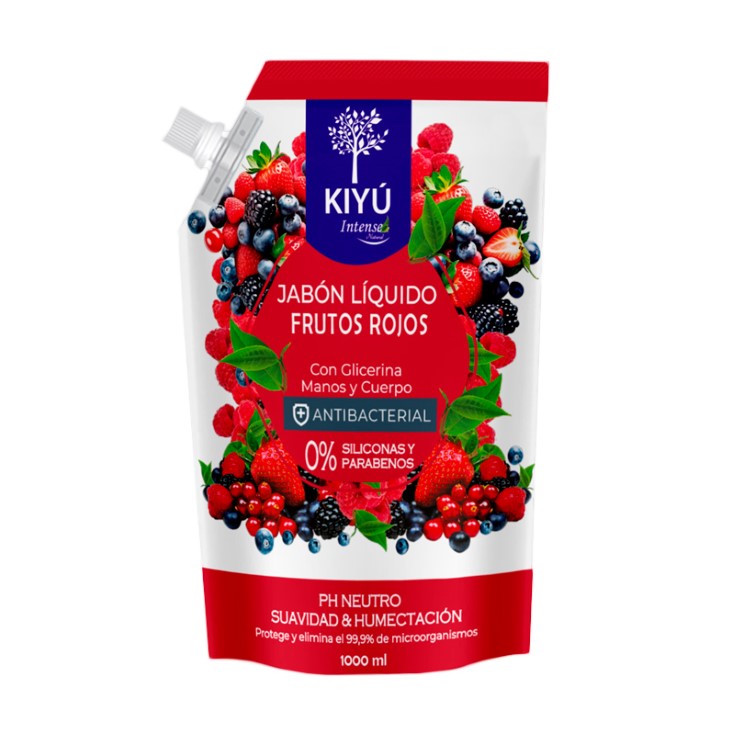 Jabón Líquido Frutos Rojos Kiyú Doy Pack 1 Lt