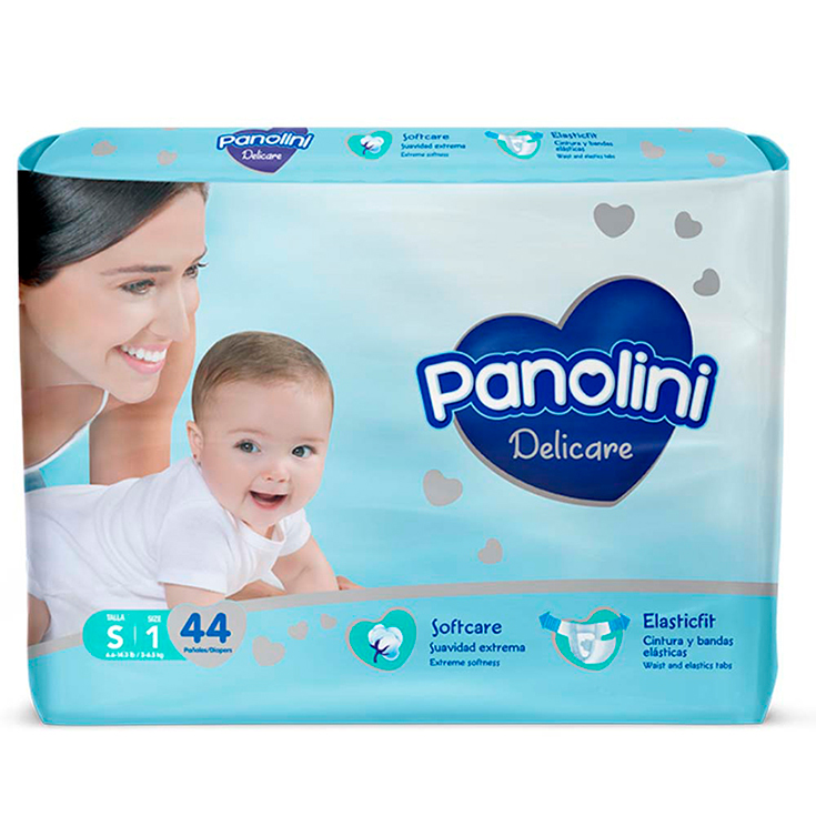 Pañal Delicare Pequeño Etapa 1 Panolini X 44