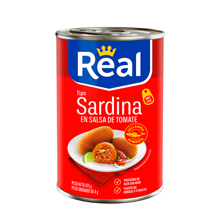 Sardina Salsa De Tomate Abre Fácil Real 425 Gr