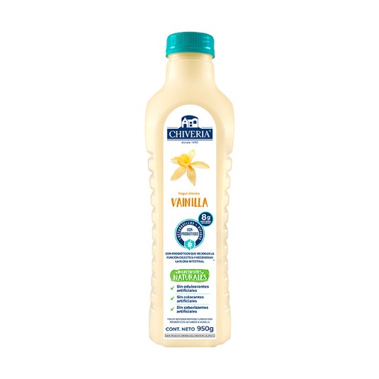 Yogurt Semidescremado Vainilla Chiveria 950 Ml