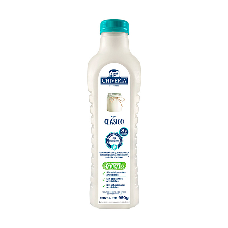 Yogurt Semidescremado Clásico Chiveria 950 Ml