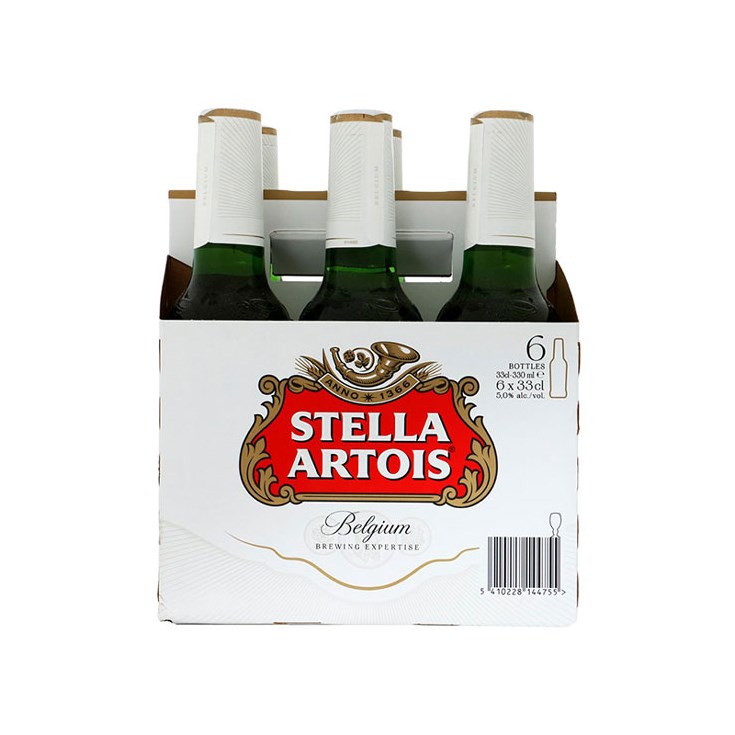 Pack X 6 Uni Stella Artois Cerveza 330 Ml C/U