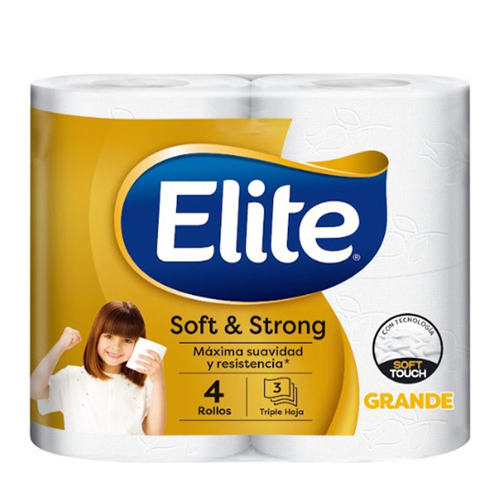 Papel Higiénico Elite Soft&Strong Grande 4 Uni