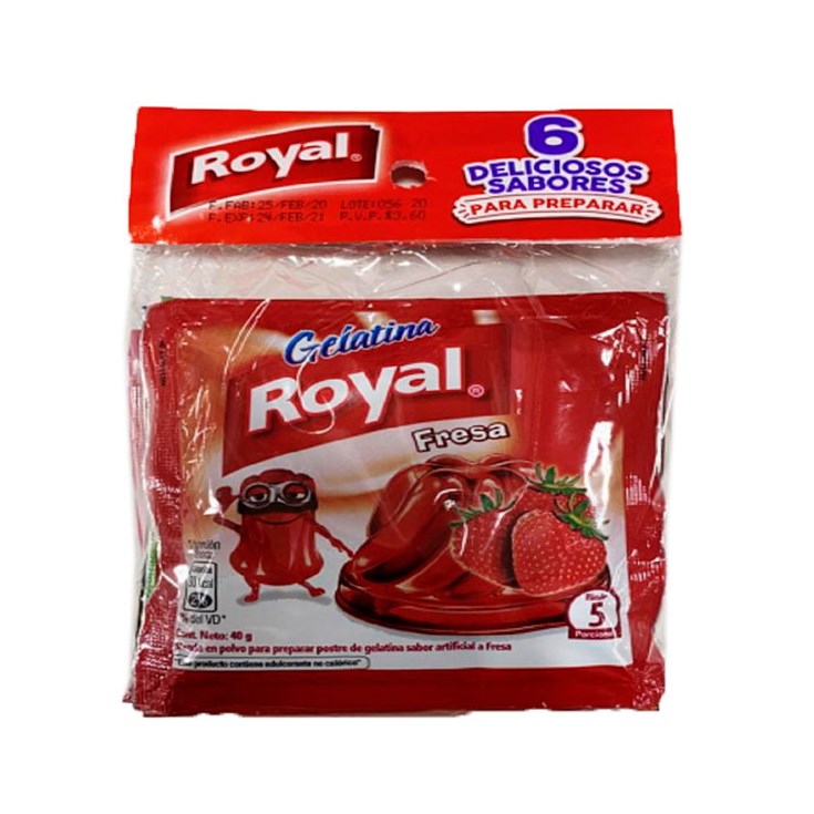 Pack X 6 Gelatinas Multisabores Royal 40 Gr c/u