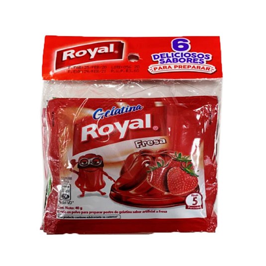 Pack X 6 Gelatinas Multisabores Royal 40 Gr c/u