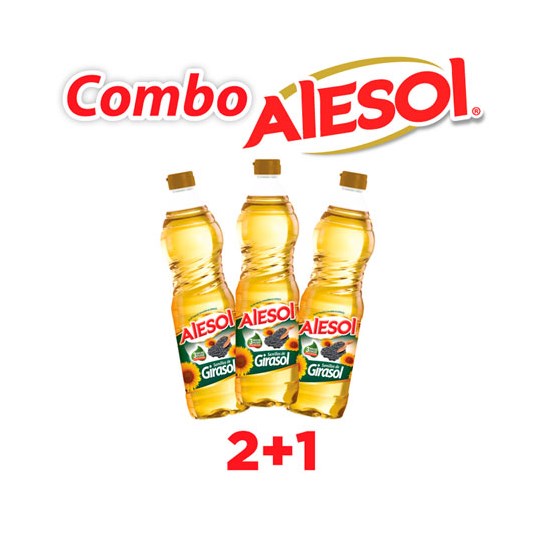 Aceite Girasol Alesol 900 ml Pack X 3 Paga 2 Lleva 3