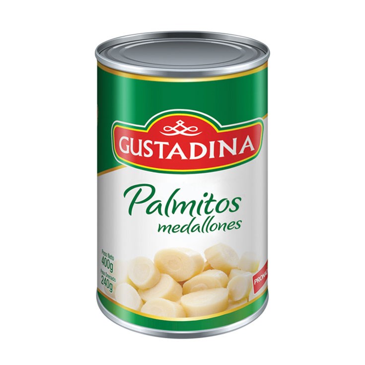 Palmito Gustadina Medallones 400 Gr.