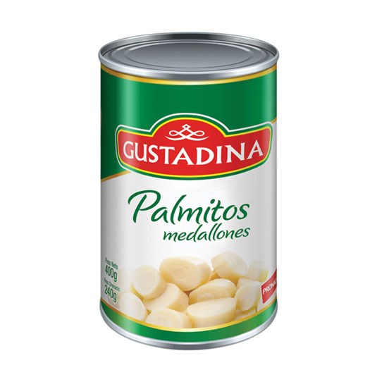 Palmito Gustadina Medallones 400 Gr.