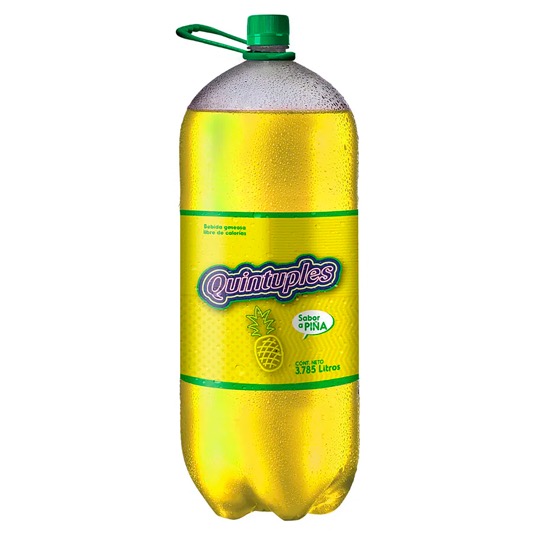 Quintuple gaseosa sabor piña galon 3.785 lt 
