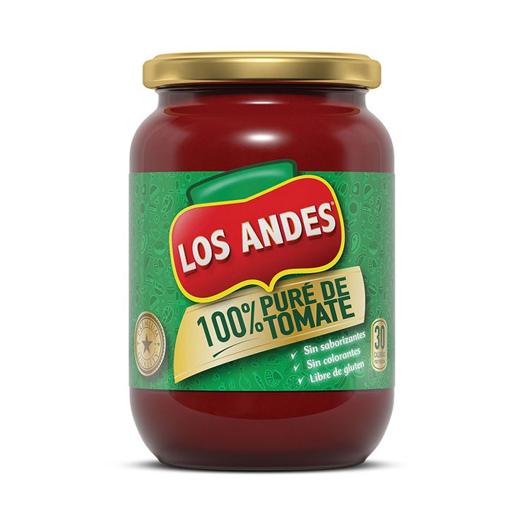 Puré De Tomate Vidrio Los Andes 500 Gr