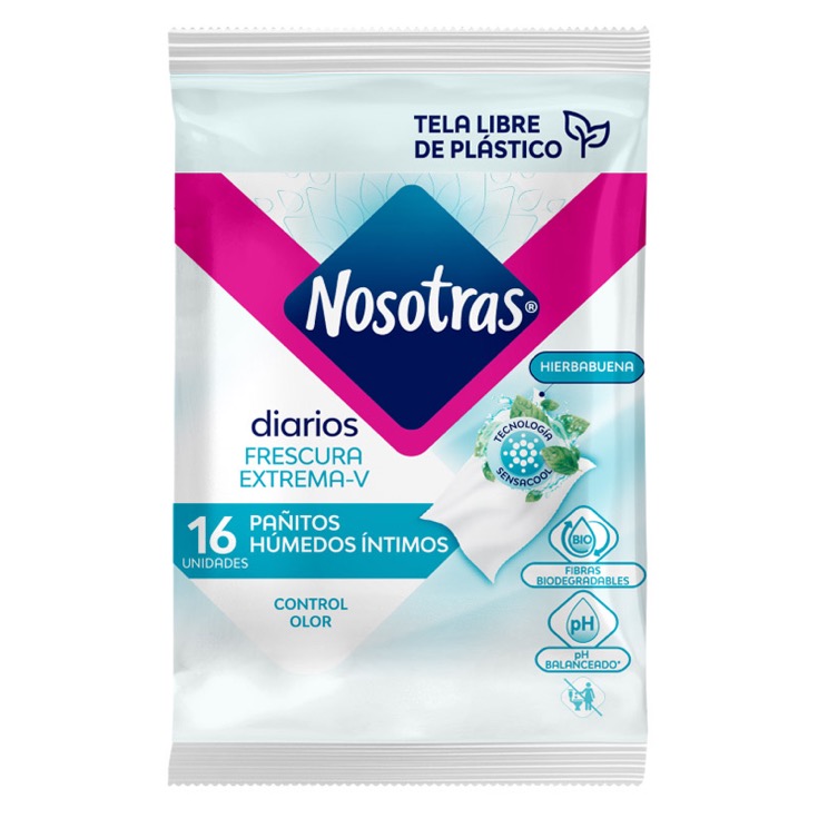 Paños Intimos Frescura Extrema Nosotras X 16