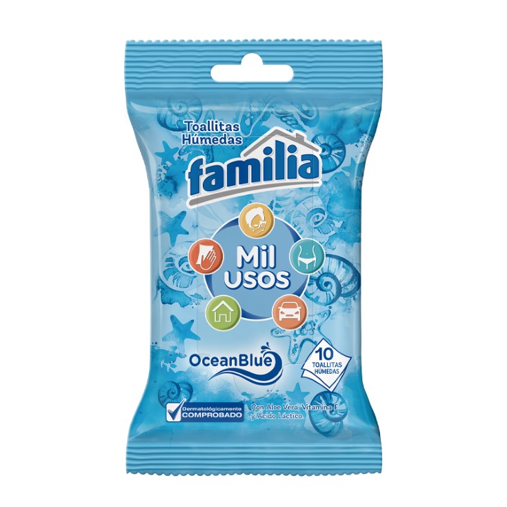 Pañitos Humedos Familia Mil Usos 10 Uni