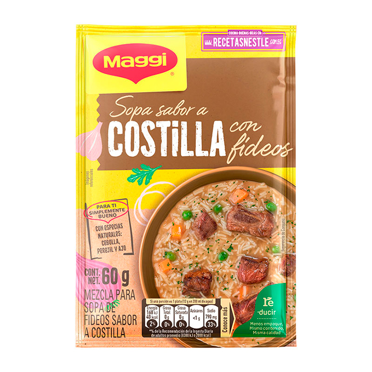 Sopa Fideo Y Costilla Maggi 60 Gr