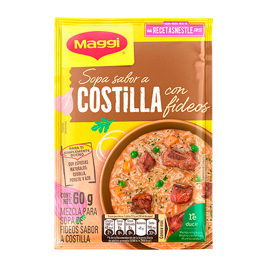 Sopa Fideo Y Costilla Maggi 60 Gr