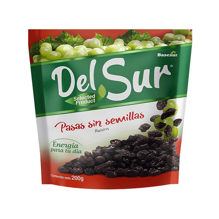 Pasas Sin Semilla Del Sur 200 Gr