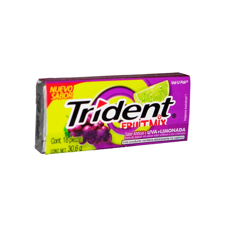 Chicle Trident Fruit Mix Una Limonada 30.6 Gr