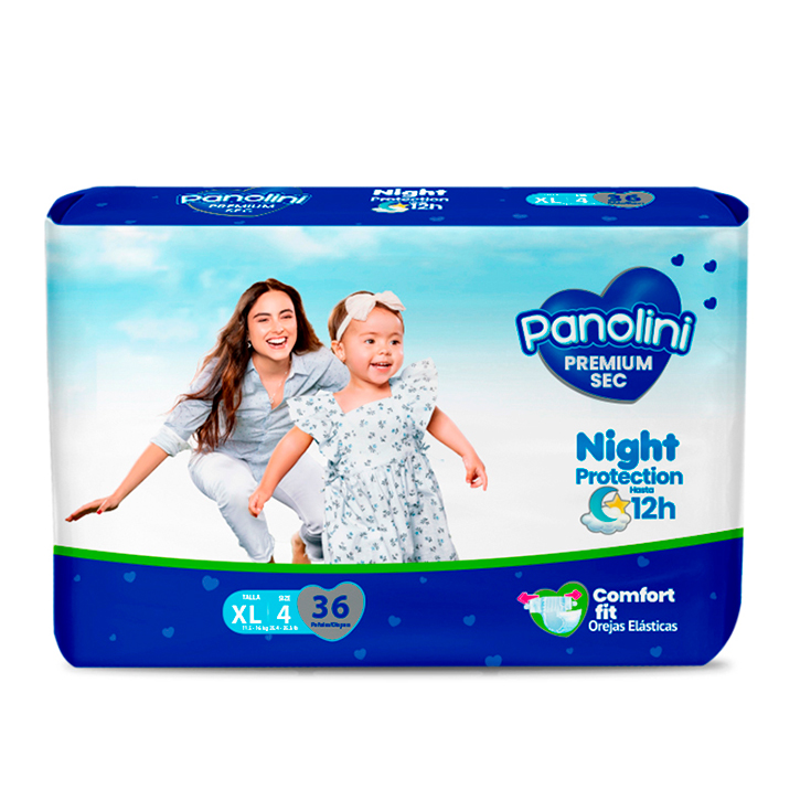 Pañal Comfort Sec Extra Grande Panolini 36 Un