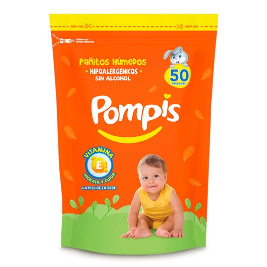 Pañitos Húmedos Pompis Doy Pack 50 Uni