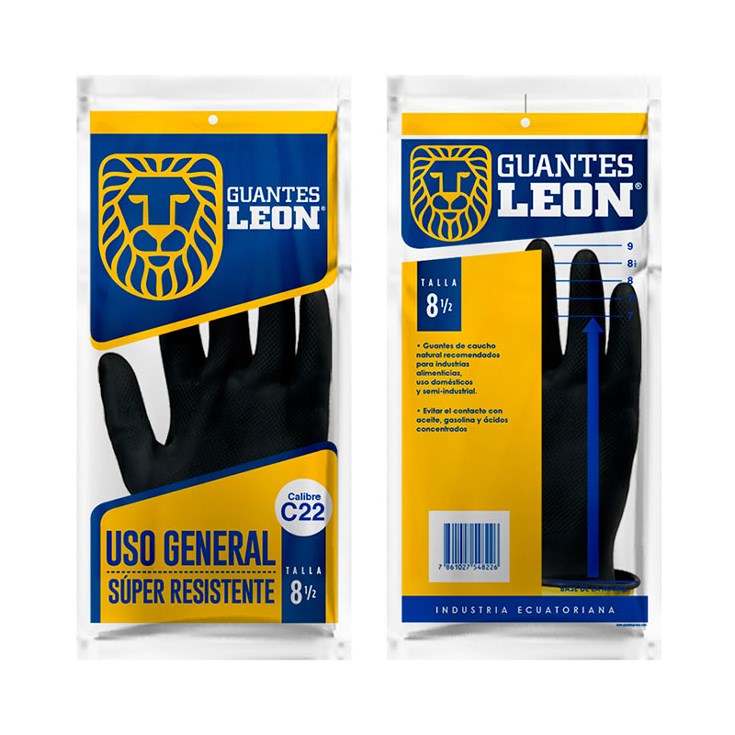 Guantes Bicolor León Talla8 1/2