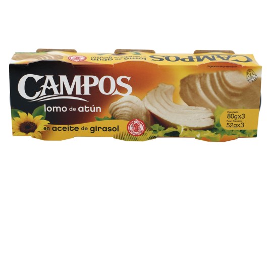 Atún Abre Fácil Aceite Girasol Campos Pack X 3