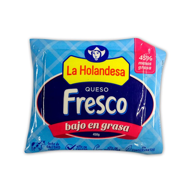 Queso Fresco Bajo en Grasa La Holandesa 450 Gr.