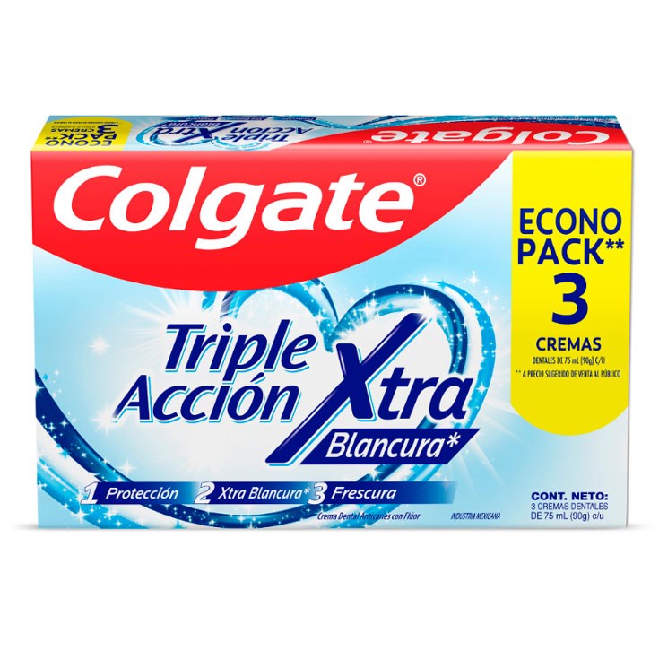 Pack X 3 Crema Dental Triple Acción Colgate