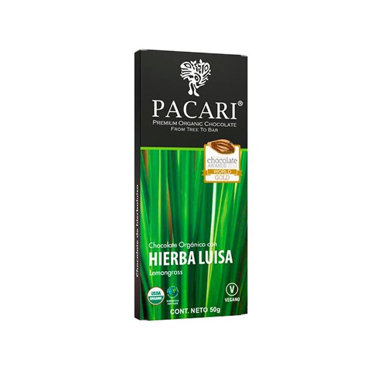 Chocolate Con Hierba Luisa Pacari 50 Gr.