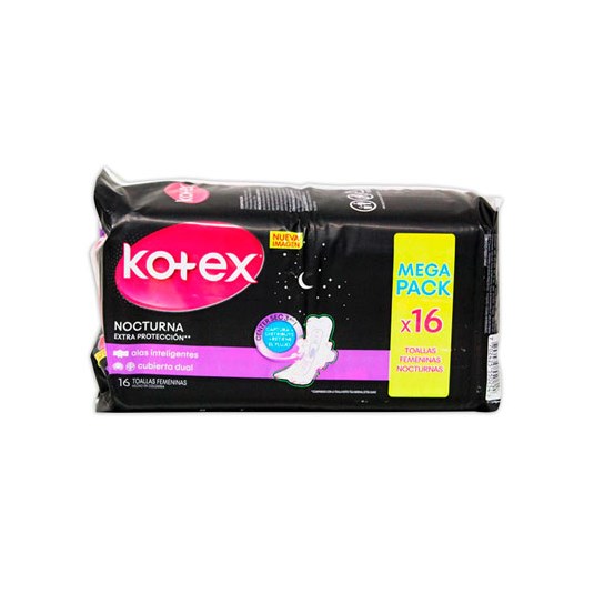 Toallas Kotex Evolucion Nocturna 16 Uni