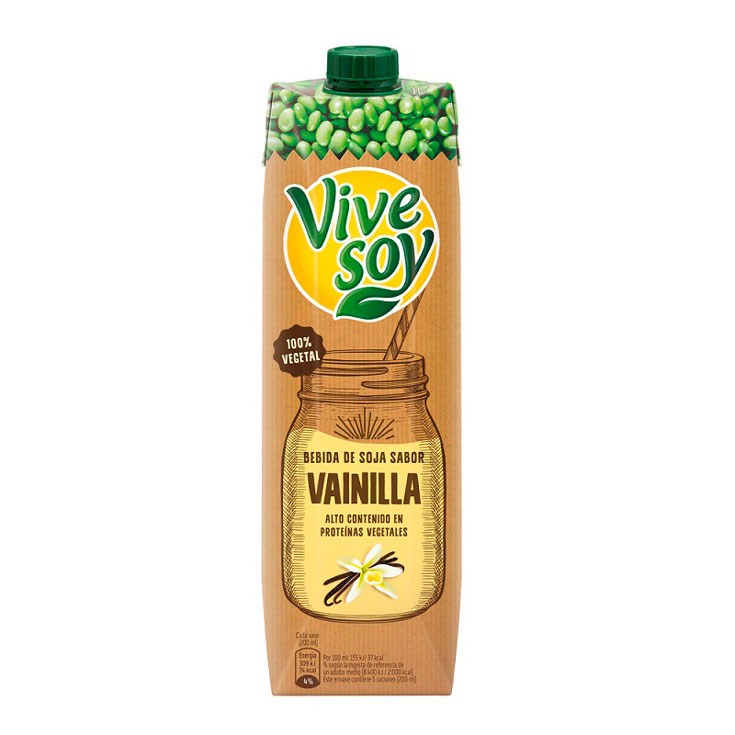 Bebida de Soja Vive Soy Sabor Vainilla 1 Lt.