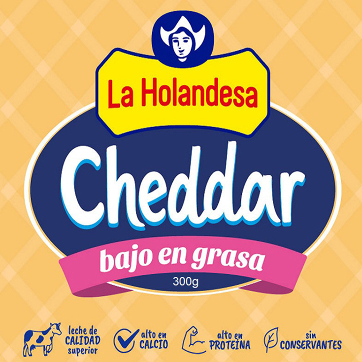 Queso Cheddar Rebanado Bajo En Grasa La Holandesa