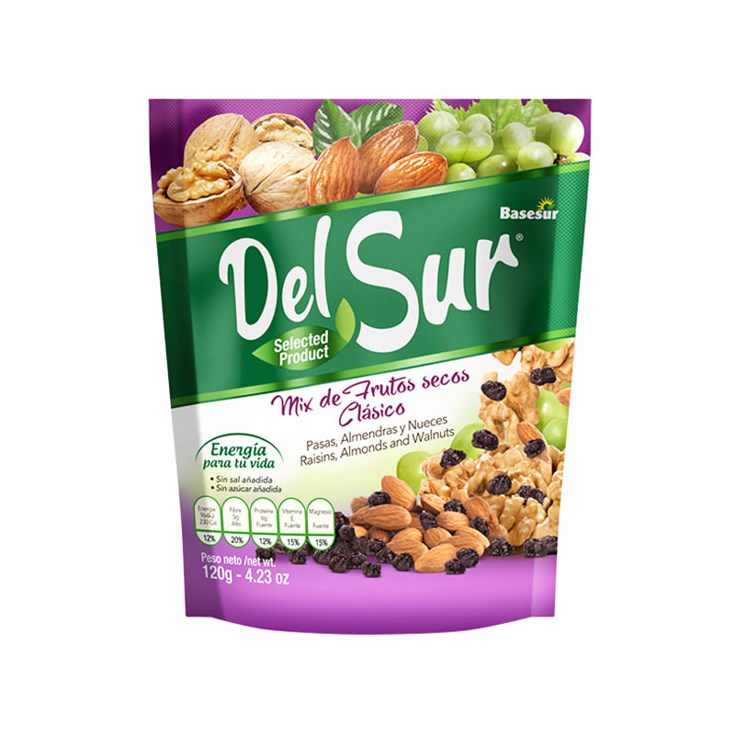 Pasas Almendras Nueces Del Sur Mix 120 Gr