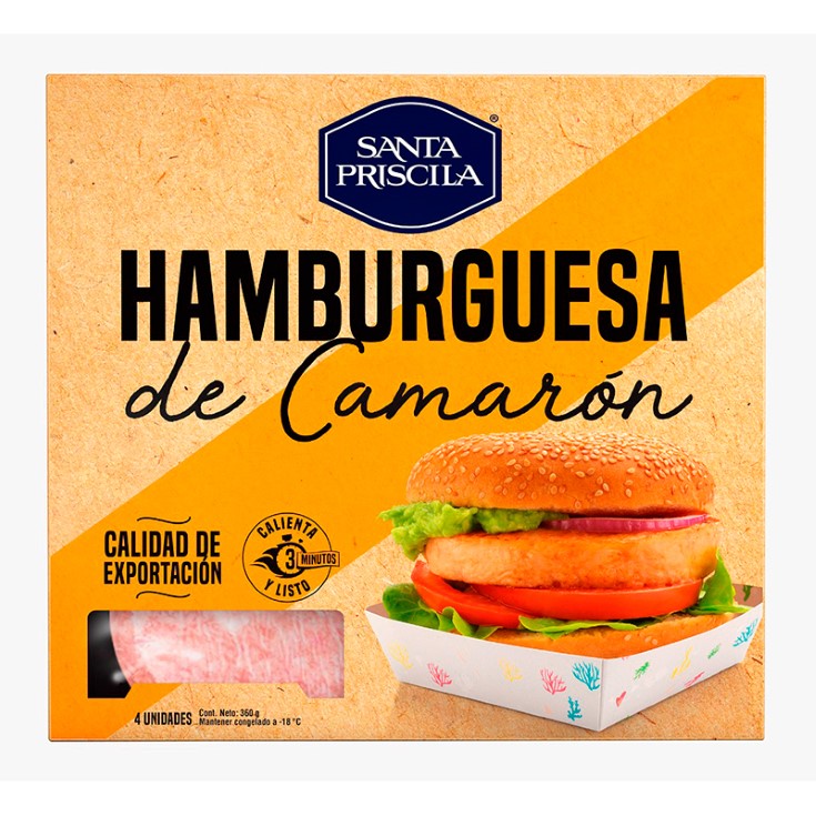 Hamburguesa De Camaron Santa Priscila 360 Gr