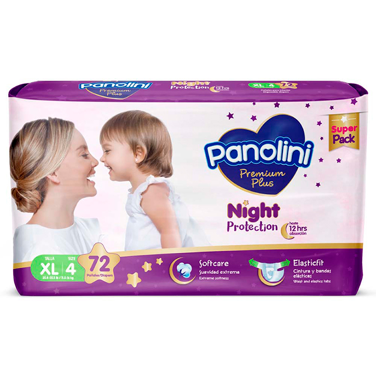 Pañal Premium Plus Xg Panolini Etapa 4 X 72 U