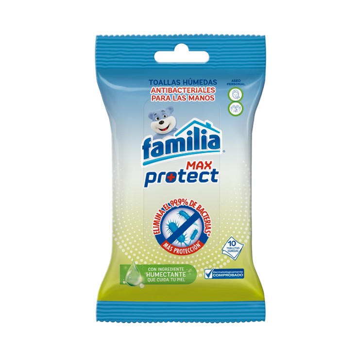 Paños Antibacteriales Herbal Familia 10 Uni