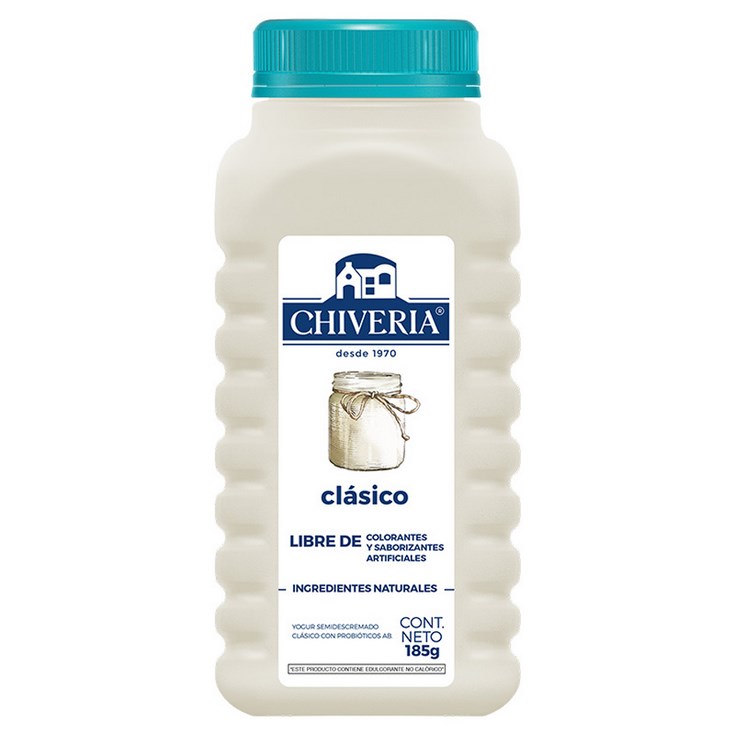 Yogurt Semidescremado Clásico Chivería 185 Ml.