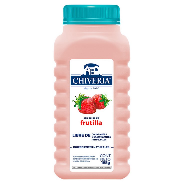 Yogurt semidescremado Frutilla Chivería 185 Ml.