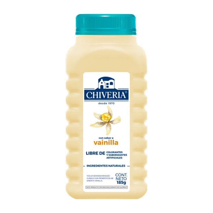 Yogurt Semidescremado Chiveria Vainilla 185 Ml. 