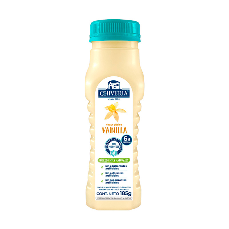 Yogurt Semidescremado Chiveria Vainilla 185 Ml. 