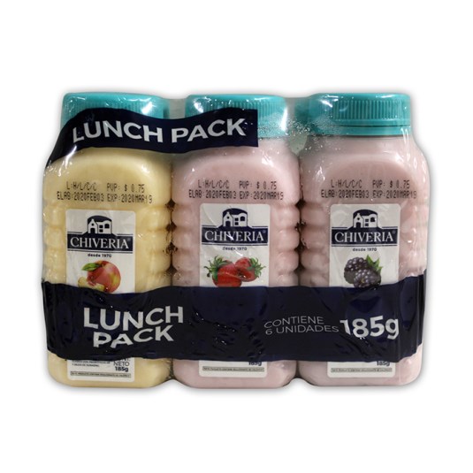 Yogurt Sabor Surtido Chivería 6 Pack 185 Ml. C/U