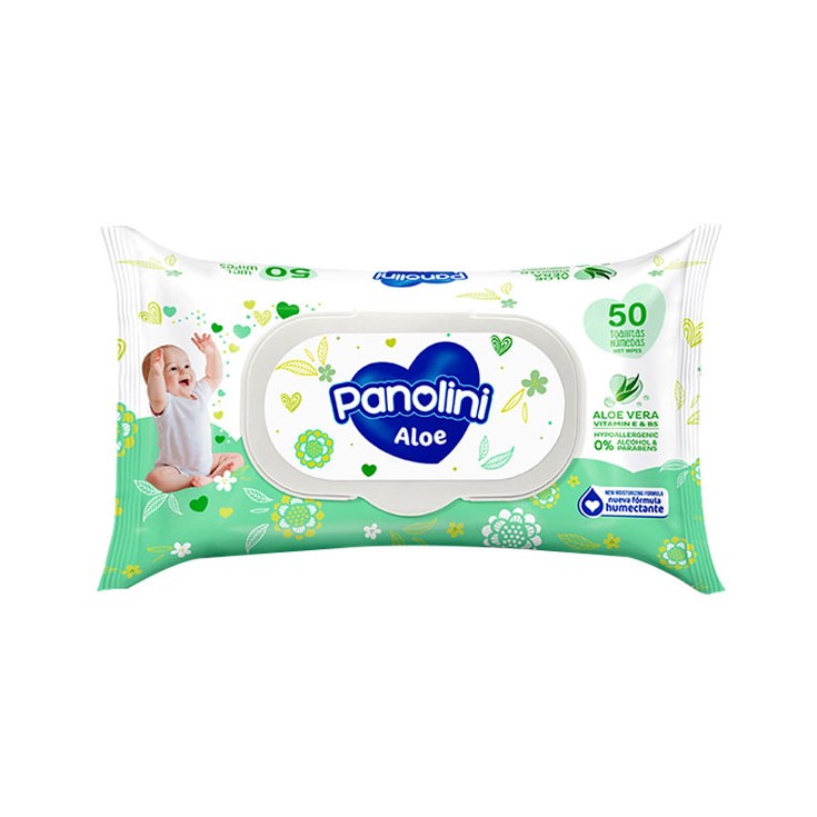 Toallitas Húmedas Aloe Flowpack Panolini 150