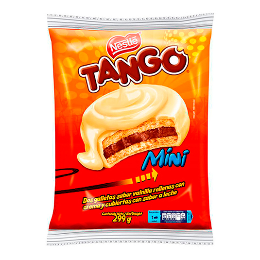 Galleta Recubierta Leche Mini Tango 299 Gr