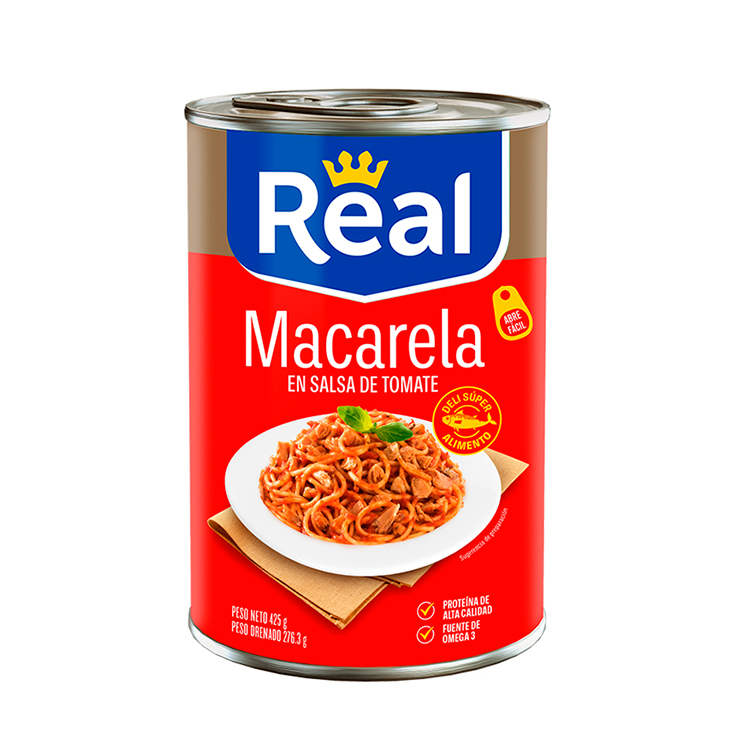 Macarela Salsa Tomate Abre Fácil Real 425 Gr