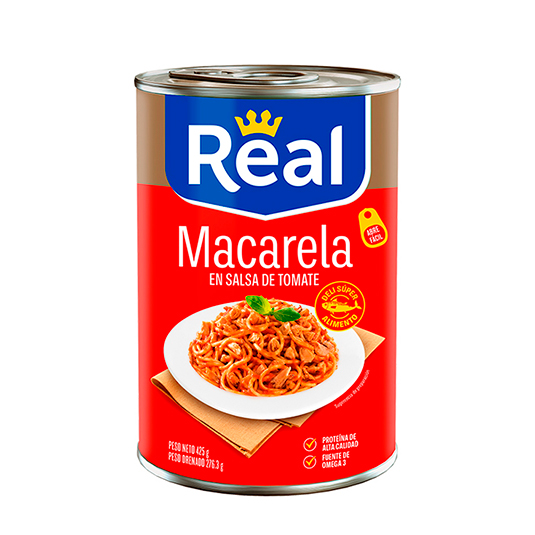 Macarela Salsa Tomate Abre Fácil Real 425 Gr