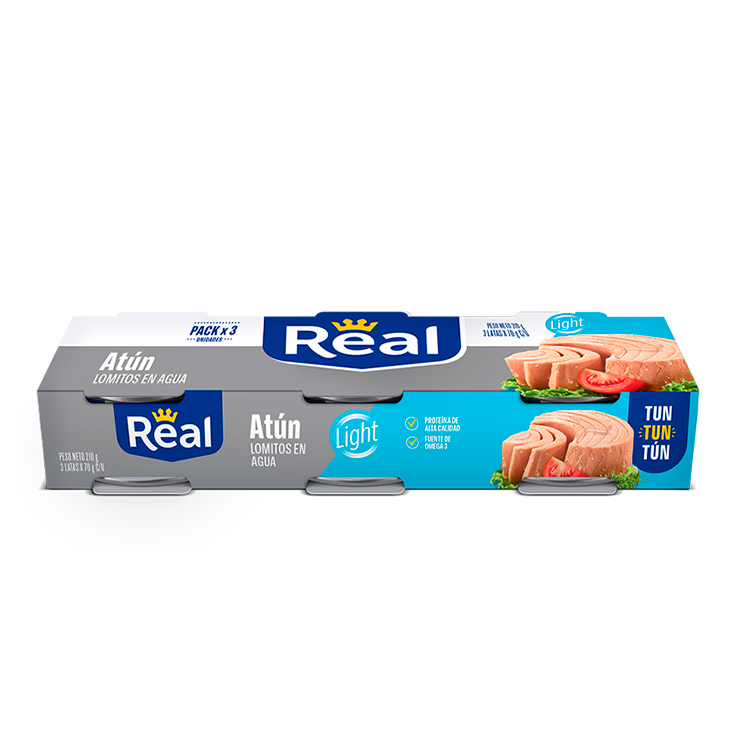 Atún Agua Light Real Pack X 3 de 70 Gr C/U