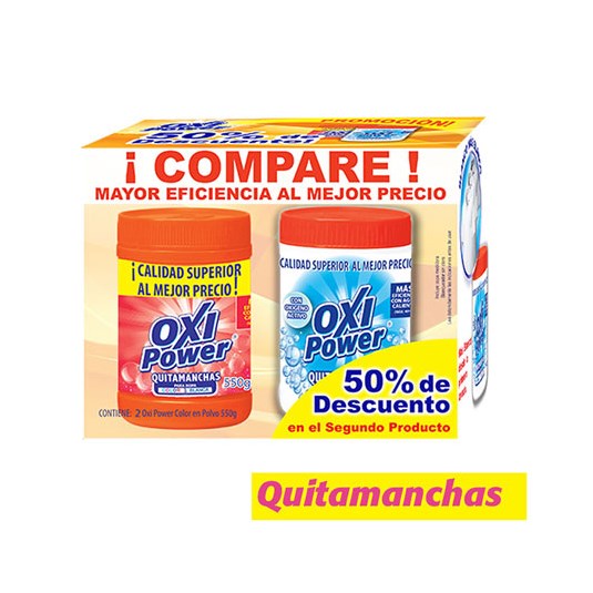 Max Oxi Power Quitamanchas Blanco 450 Gr + 1