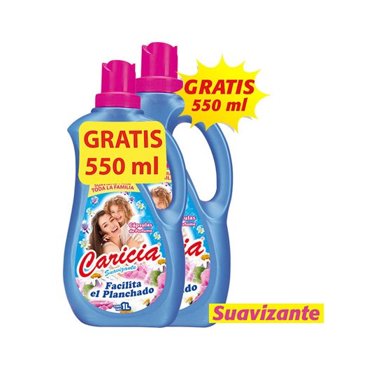 Suavizante Pack Classic Caricia 2 Lt + 1 Lt P